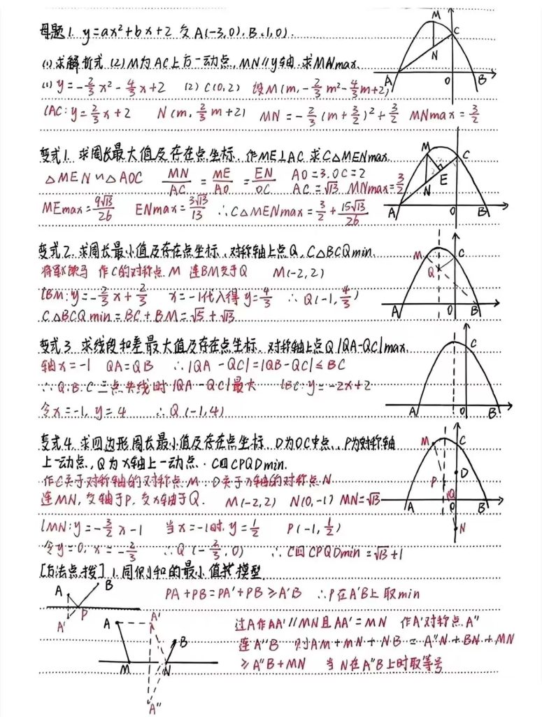 初三数学 二次函数的16个题型 变式|铁哥数学--专业的数学资料网站