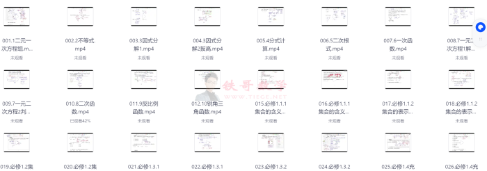 【000002】高中数学《基础夯实》四册全部（永久）网课视频-铁哥数学--专业的数学资料网站